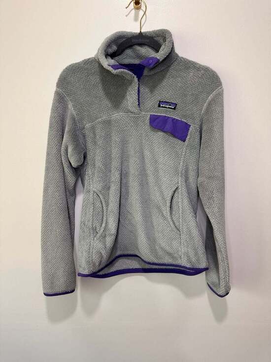 Patagonia Jackets & Blazers - Patagonia Women's Snap-T Pullover Fleece Gray Purple Size M